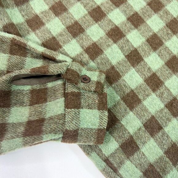 Princess Polly Jacket Womens Size 2 Green & Brown Plaid Long-Sleeve Pointed Coll - Picture 2 of 11
